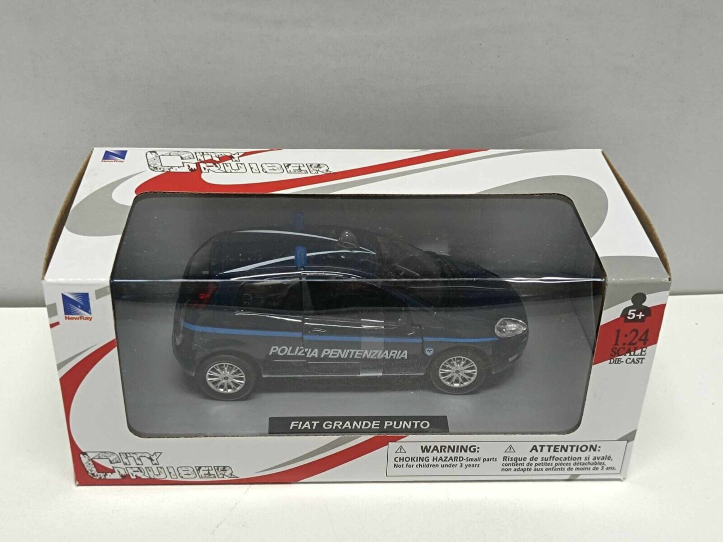 Fiat Punto Polizia Penitenziaria 2006 - New Ray 1:24 Modellino Auto Nuovo