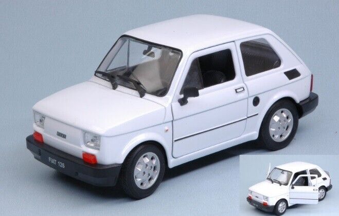 Fiat 126 White Bianco 1972 Welly Nex 1:21 NO 1:24 Nuovo 1/21 Equivalente Polsky