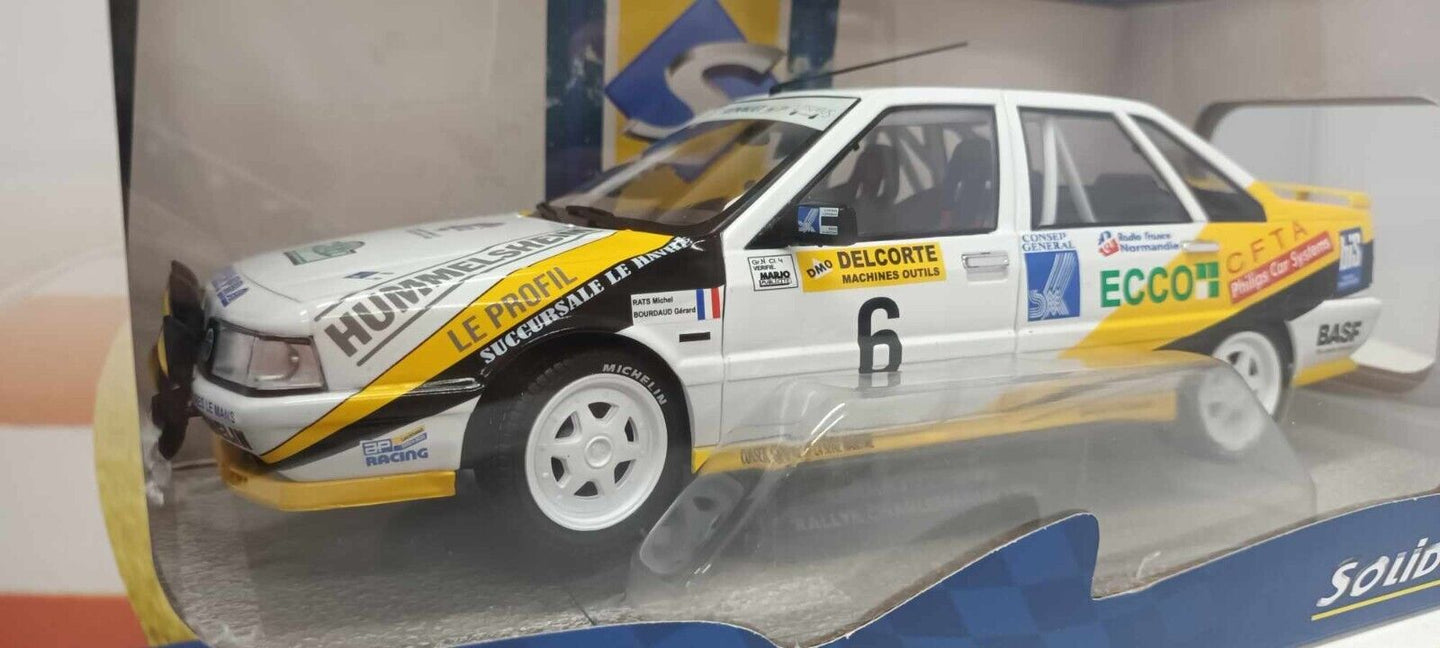 Renault 21 Turbo GrA Rallye Charlemagne 1991 Rats - Menard #6 Solido 1:18 Nuovo