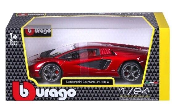 Lamborghini Countach LPI 800-4 Rosso Red Burago Bburago 1:24 Nuovo 1/24