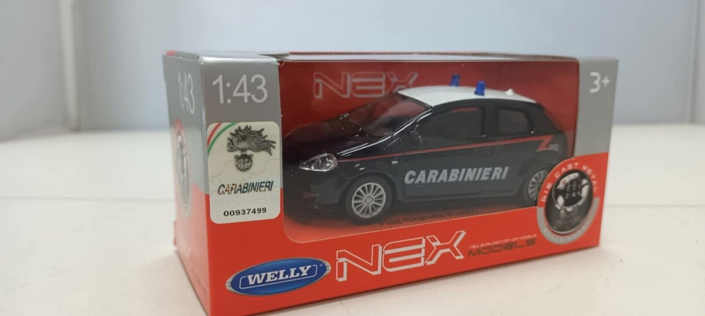 Fiat Grande Punto Carabinieri Police Welly Nex 1:43 Nuovo 1/43