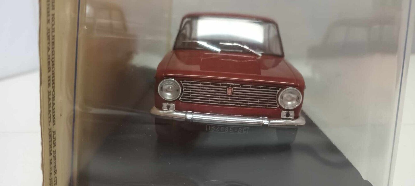 Fiat 124 1966 Edicola Auto Vintage 1:24 Rosso Usato + Teca + Fascicolo