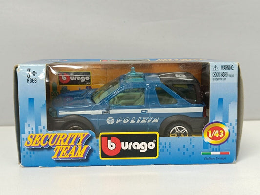 Land Rover Freelander Polizia 051 Burago 1/43 Security Team Usato Box Originale