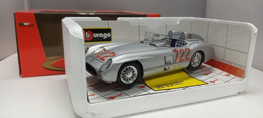 Mercedes - Benz 300 SLR M.M. #722 Burago Bburago 1:18 Made in Italy Usato 1/18