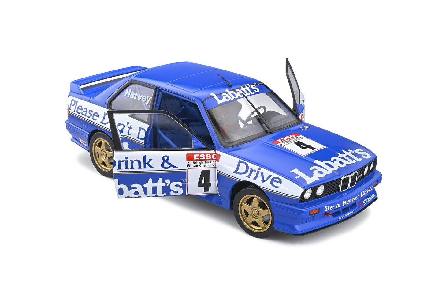 BMW E30 M3 BTCC 1991 Harvey #4 Livrea Labatt's Solido 1:18 Nuovo 1/18