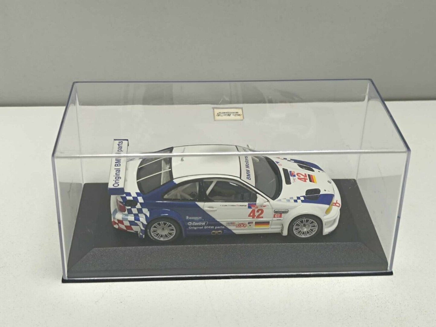 BMW M3 GTR ALMS Petit Le Mans 2001 #42 Limited 2.016 Pz Minichamps 1:43 Usato