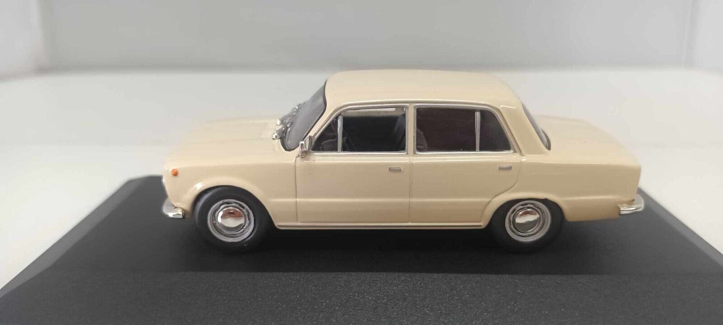 Fiat 124 L Berlina 1968 Beige Edicola 1:43 Usato + Teca Die Cast