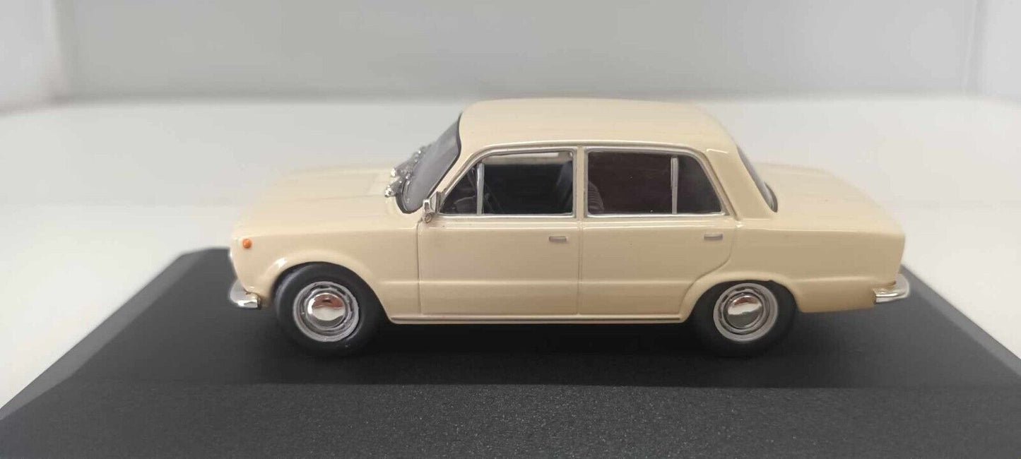 Fiat 124 L Berlina 1968 Beige Edicola 1:43 Usato + Teca Die Cast