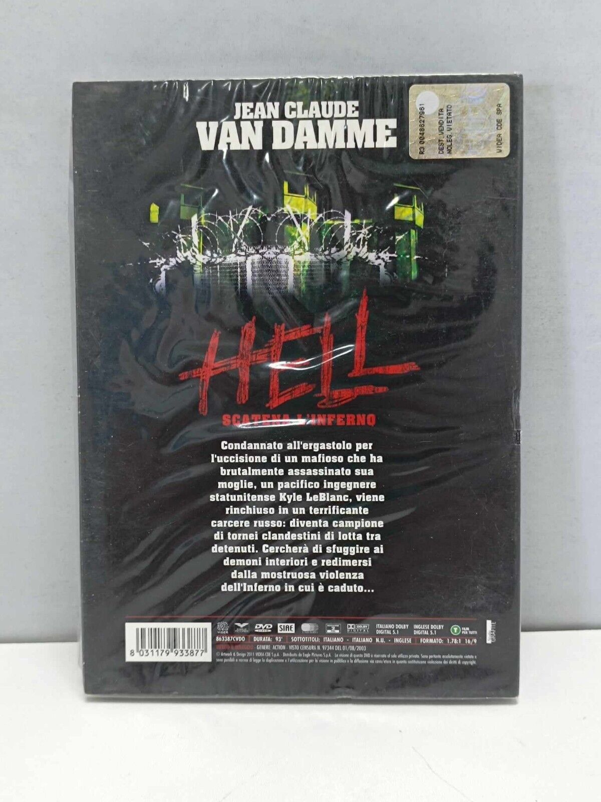 Hell Scatena L'Inferno Film DVD Italiano Ita Nuovo Jean Claude Van Damme