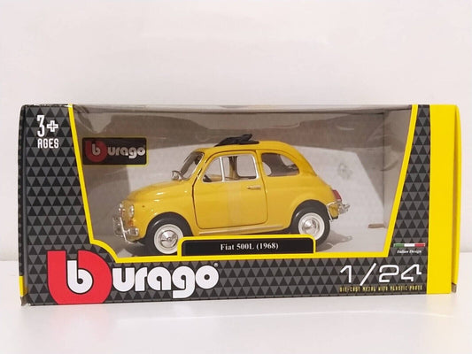 Fiat 500 L 1968 - Burago Bburago 1:24 Giallo Yellow Nuovo 1/2