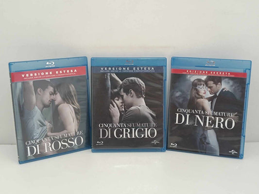 Cinquanta Sfumature Trilogia Grigio / Nero / Rosso Blu Ray Italiano Estesa Usato