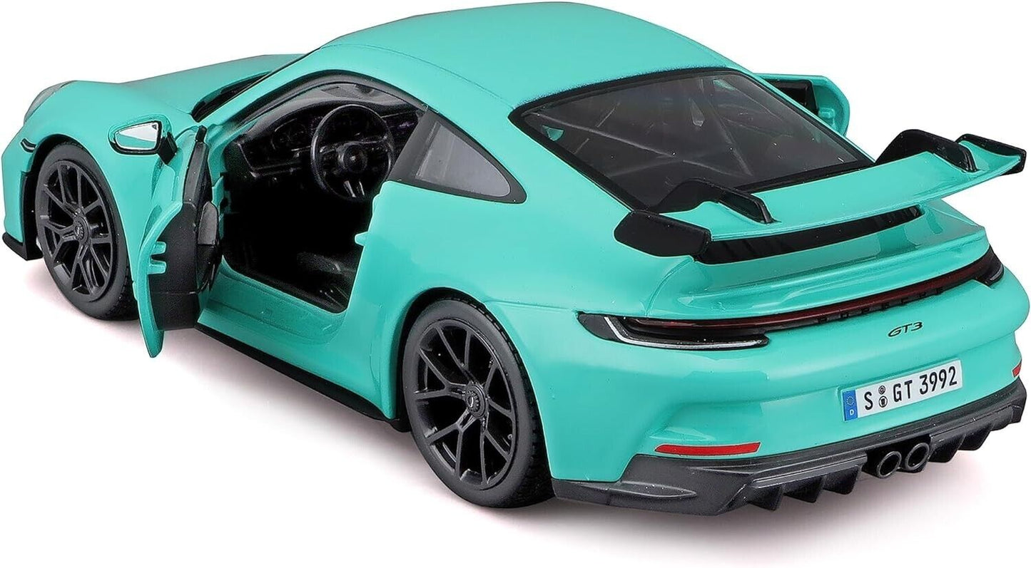 Porsche 911 GT3 Burago 1:24 Light Green Verde Nuovo 18-21104