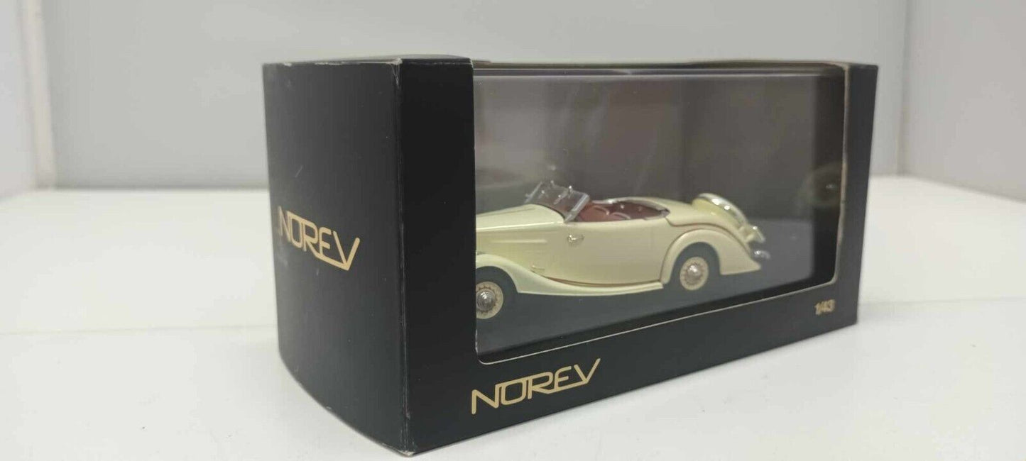Peugeot 401 Eclipse Cabriolet 1935 Norev 1:43 Cream Crema Usato + Teca