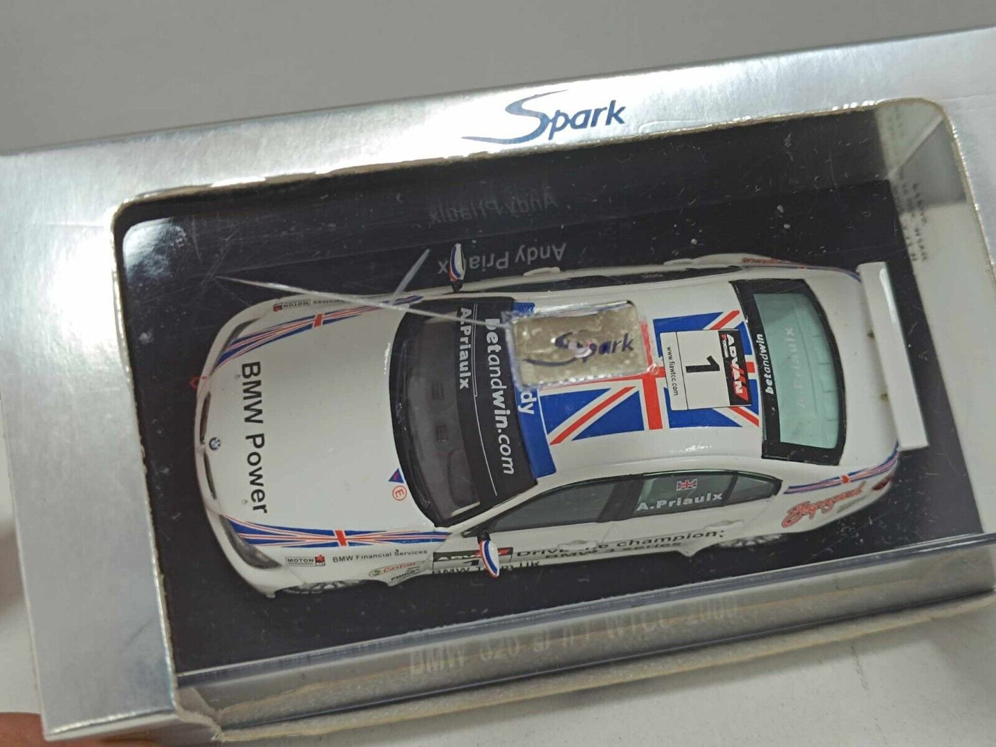 BMW 320 si #1 WTCC 2006 Andy Priaulx - Spark Model 1:43 Usato in box