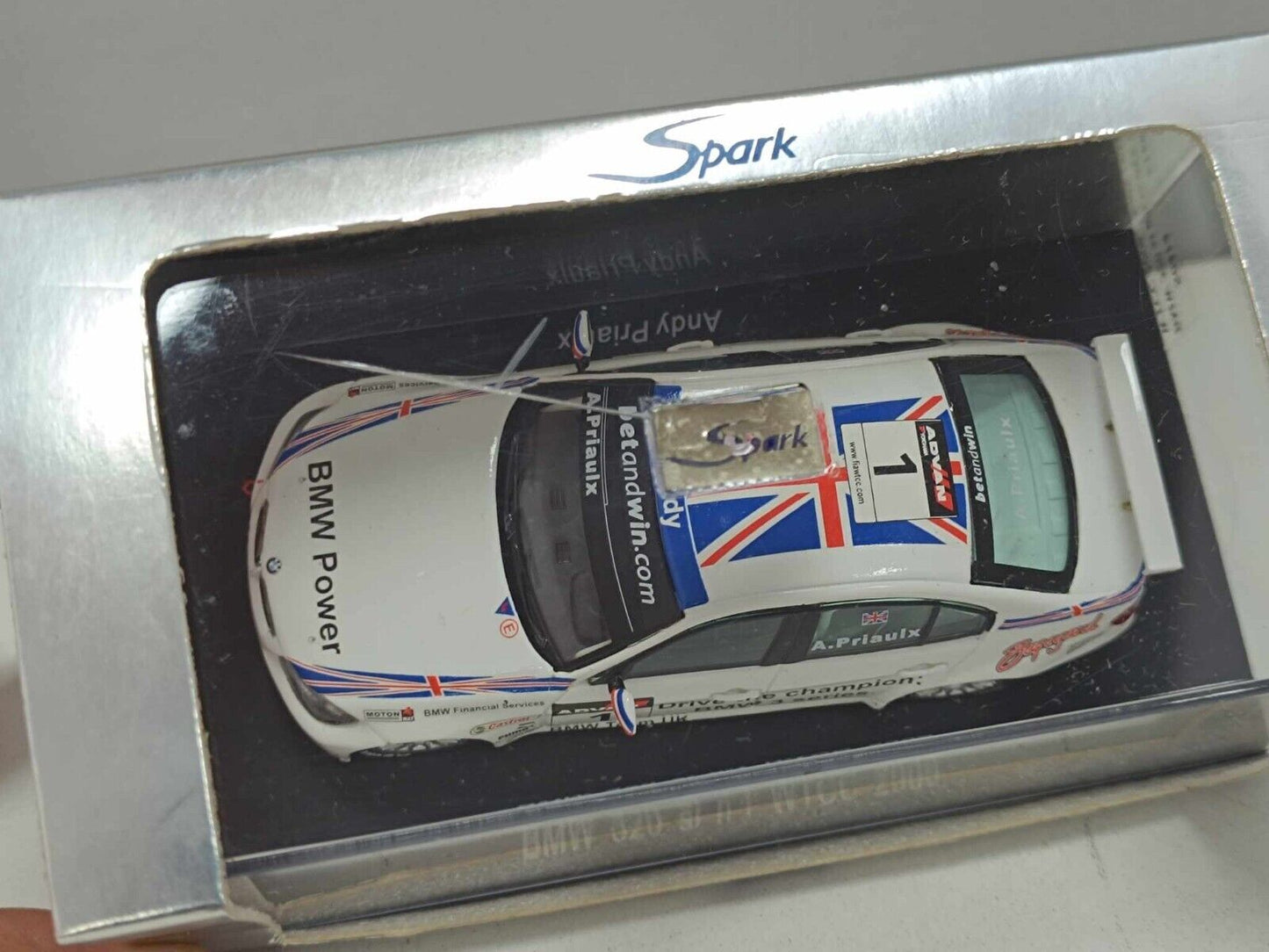 BMW 320 si #1 WTCC 2006 Andy Priaulx - Spark Model 1:43 Usato in box