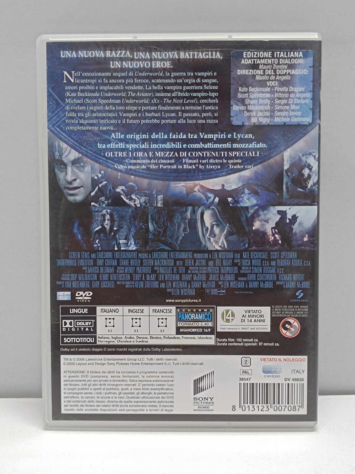 Underworld Trilogia Lotto 3 Film DVD Italiano Usato Ita
