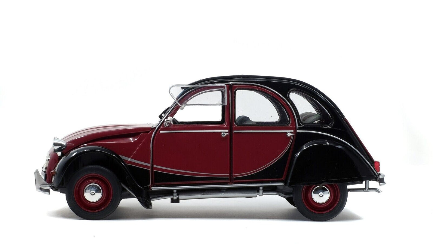 Citroen 2CV 2 CV Charleston 1982 Black / Purple Solido 1:18 Nuovo 1/18