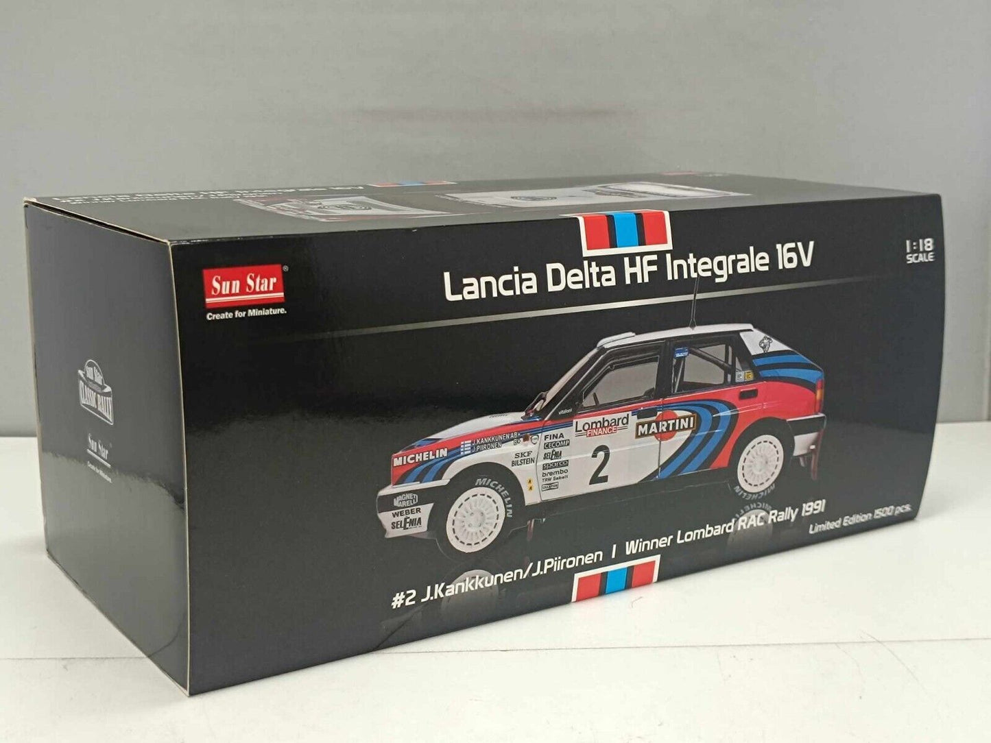 Lancia Delta HF Integrale 16v #2 Winner Lombard Rac Rally 1991 Sun Star 1:18