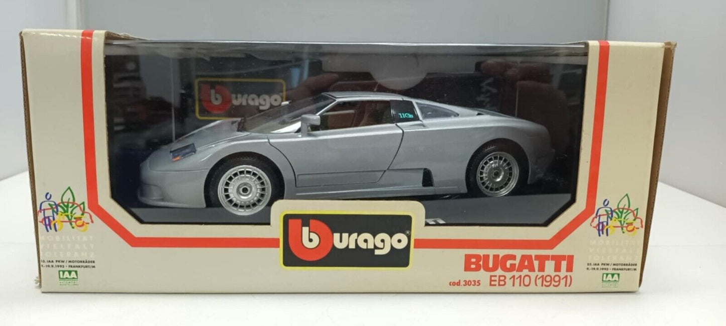 Bugatti EB 110 - 1991 SIlver Burago Bburago 1:18 Made in Italy 1/18
