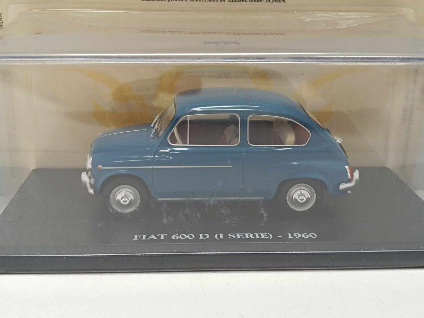 Fiat 600 D Prima Serie 1960 Blu Blue Edicola Auto Vintage 1:24 Nuovo + Fascicolo