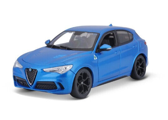 Alfa Romeo Stelvio Quadrifoglio Burago 1:24 Blu Misano Nuovo