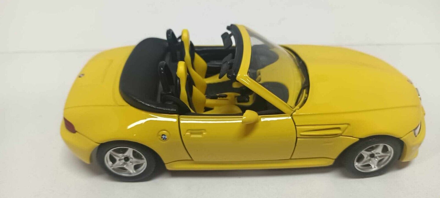 BMW Z3 M Roadster 1996 Giallo Yellow Burago Made In Italy 1:24 Usato 1/24