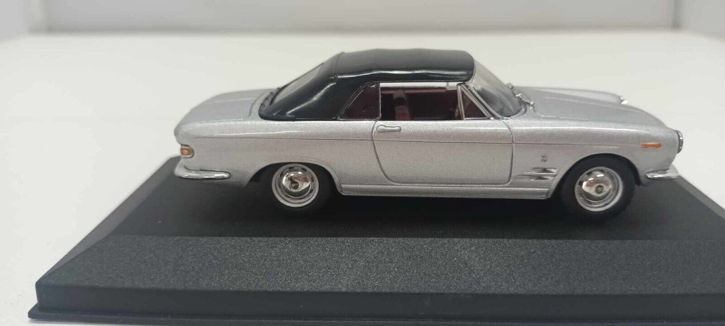 Fiat 2300 S Cabriolet Starline Models 1:43 Silver Usato + Teca + Basetta
