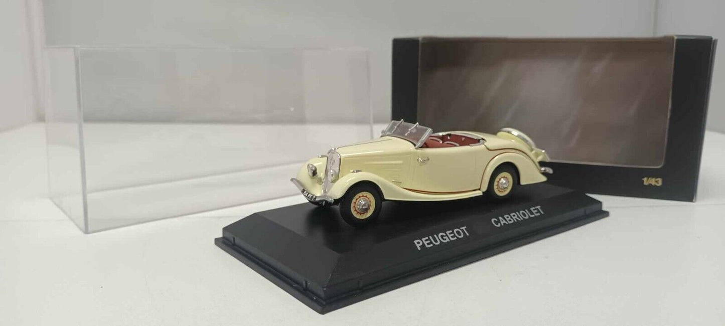 Peugeot 401 Eclipse Cabriolet 1935 Norev 1:43 Cream Crema Usato + Teca