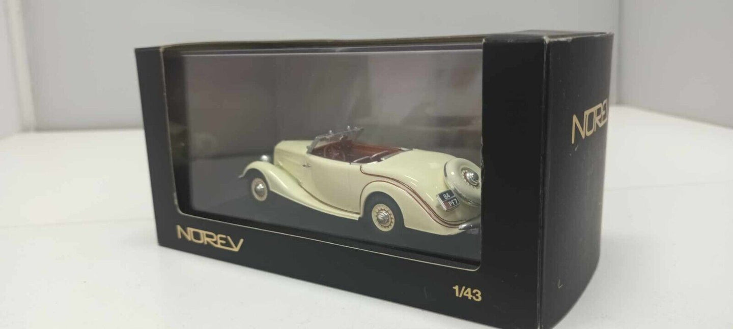 Peugeot 401 Eclipse Cabriolet 1935 Norev 1:43 Cream Crema Usato + Teca