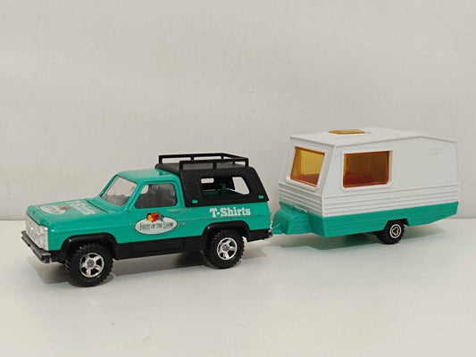 Chevrolet Blazer + Roulotte Fruit of the Loom (Rare) - Majorette 1:36 GM Shop