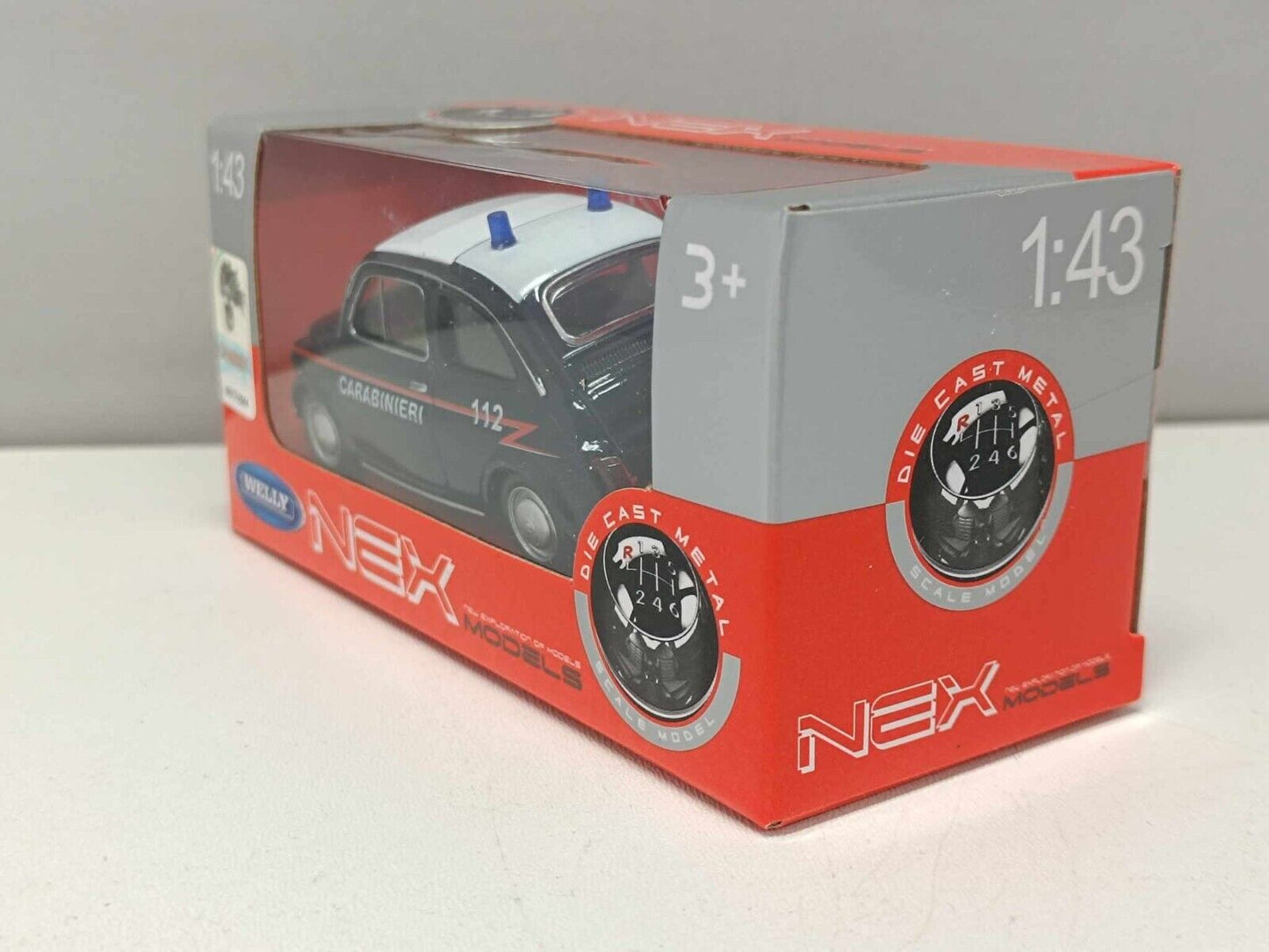 Fiat Nuova 500 - 1965 Carabinieri Police Welly Nex 1:43 Nuovo