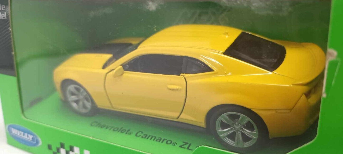 Chevrolet Camaro ZL1 Welly Nex 1:34 Giallo Yellow Nuovo GM Shop