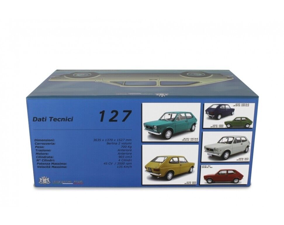 Fiat 127 Prima 1° Serie 1971 Blue Clair Azzurro Laudoracing 1:18 Nuovo Limitata