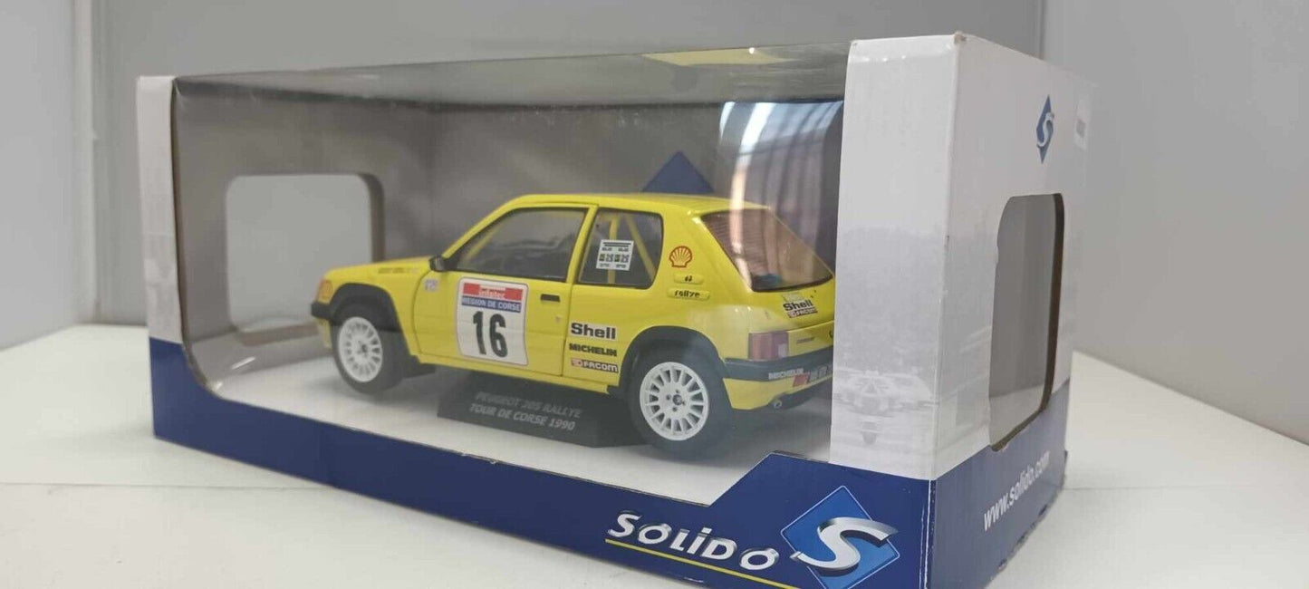 Peugeot 205 Rallye Tour De Corse 1990 #16 Solido 1:18 Usato + Box 1/18