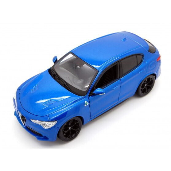 Alfa Romeo Stelvio Quadrifoglio Burago 1:24 Blu Misano Nuovo