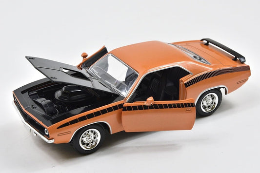 Plymouth Cuda 1970 Orange Arancione Newray Muscle Car Collection 1:25 Nuovo 1/25