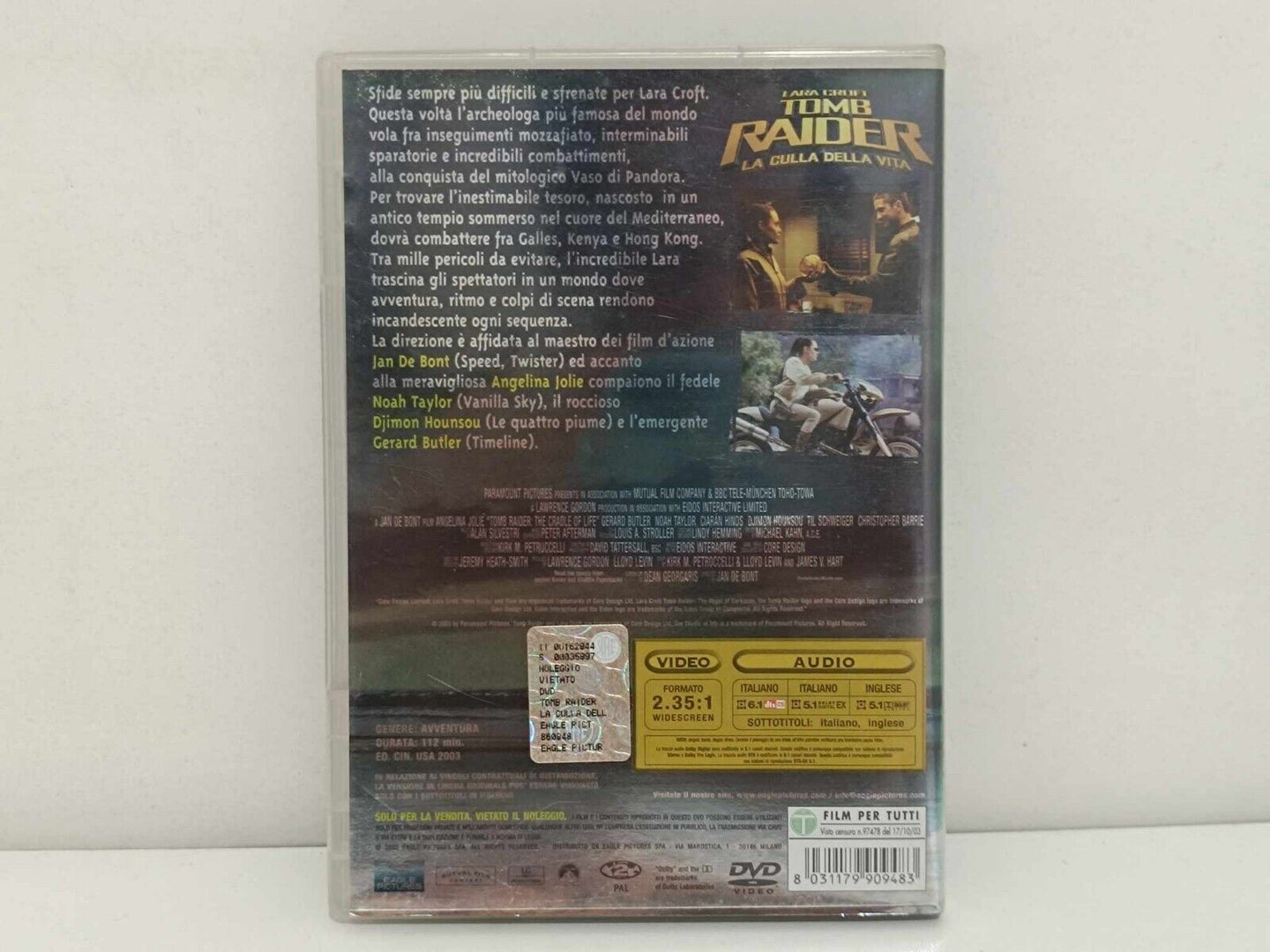 Tomb Raider La culla della vita Film DVD Italiano GM Shop