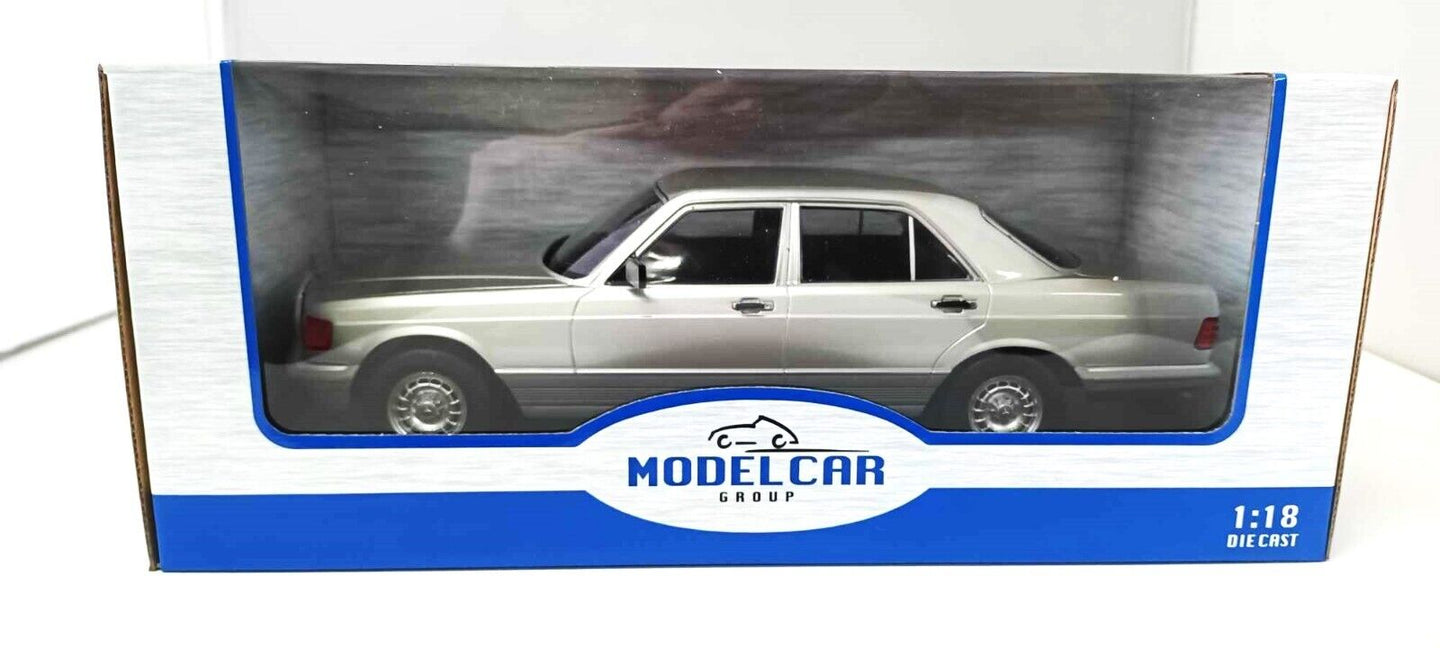Mercedes Benz S-Class (W126) Modelcar Group MCG 1/18 Silver Nuovo GM Shop