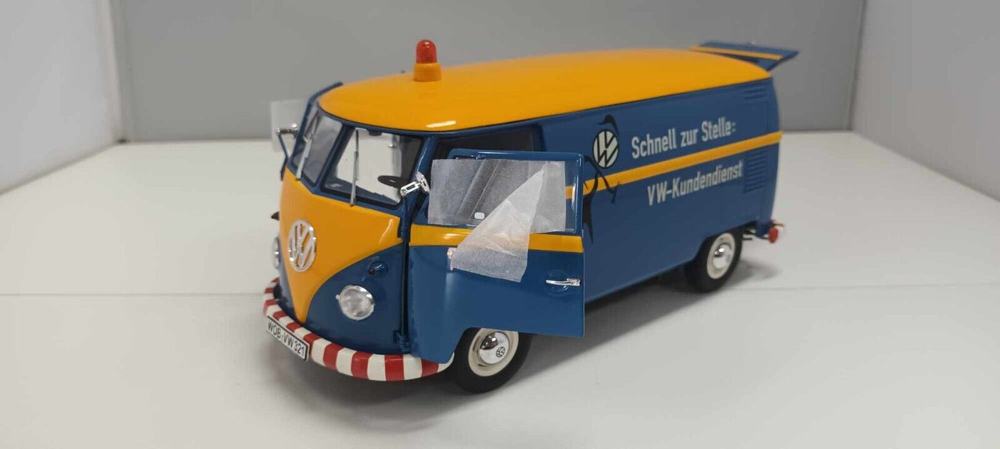 Volkswagen T1 b Kastenwagen VW-Kundendienst Servizio Clienti Schuco 1:18 Usato