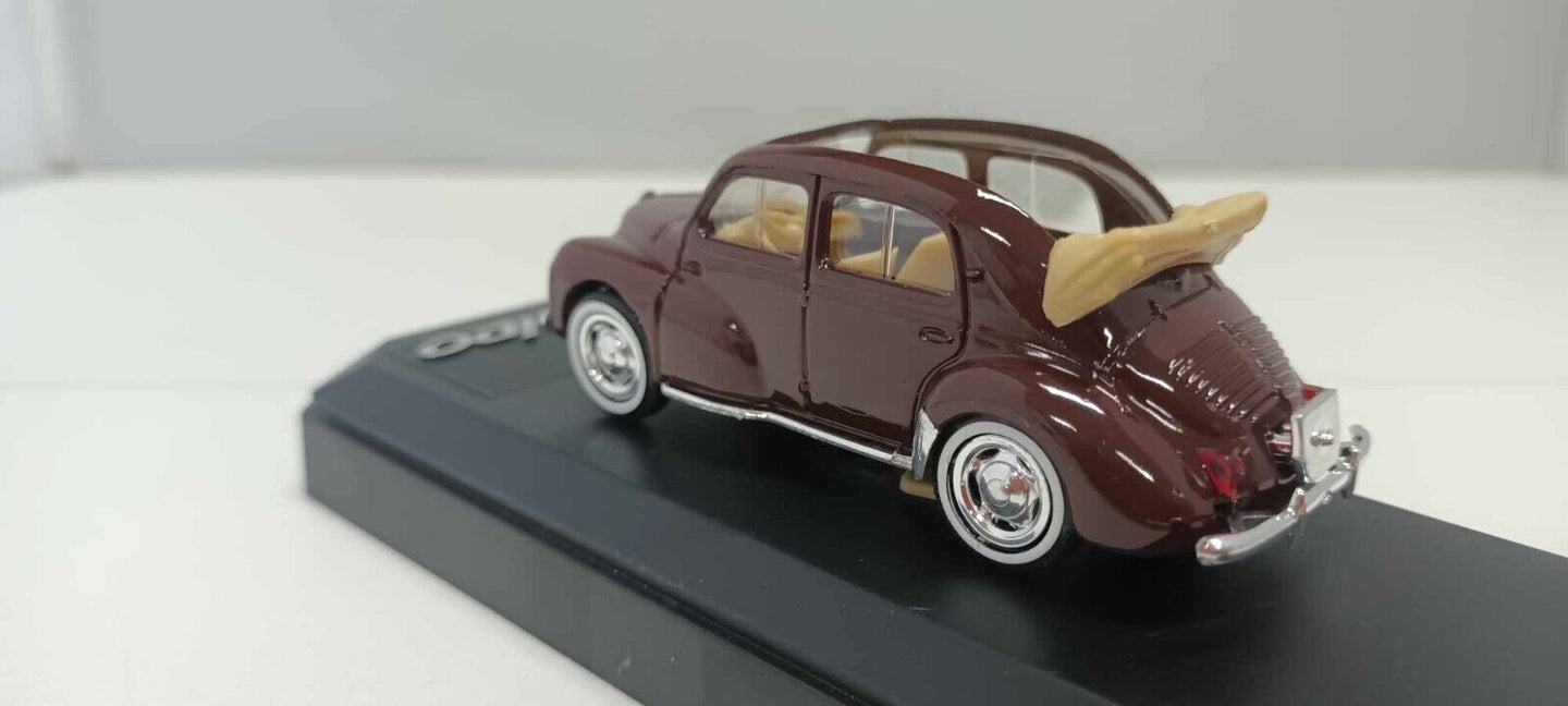 4538 Renault 4CV Decouvrable 4 CV Cabrio Solido 1:43 Miniature Usato + Teca Box