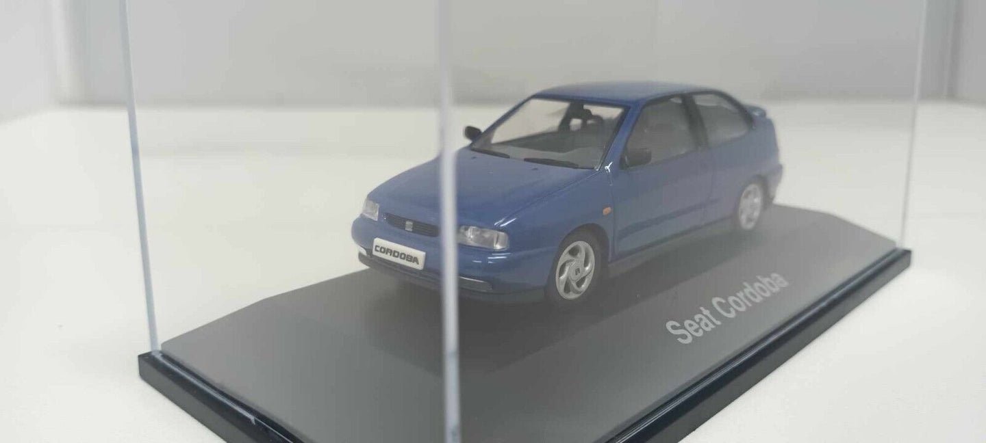 Seat Cordoba SX 1999 Herpa Seat Collection 1:43 Blu Metallizzato Usato + Teca