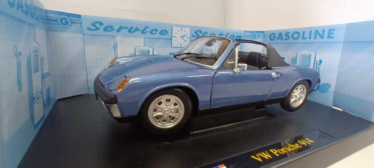 VW Porsche 914/6 Revell 1/18 Blu Metallizzato Blue Usato + Box Rara Very Rare