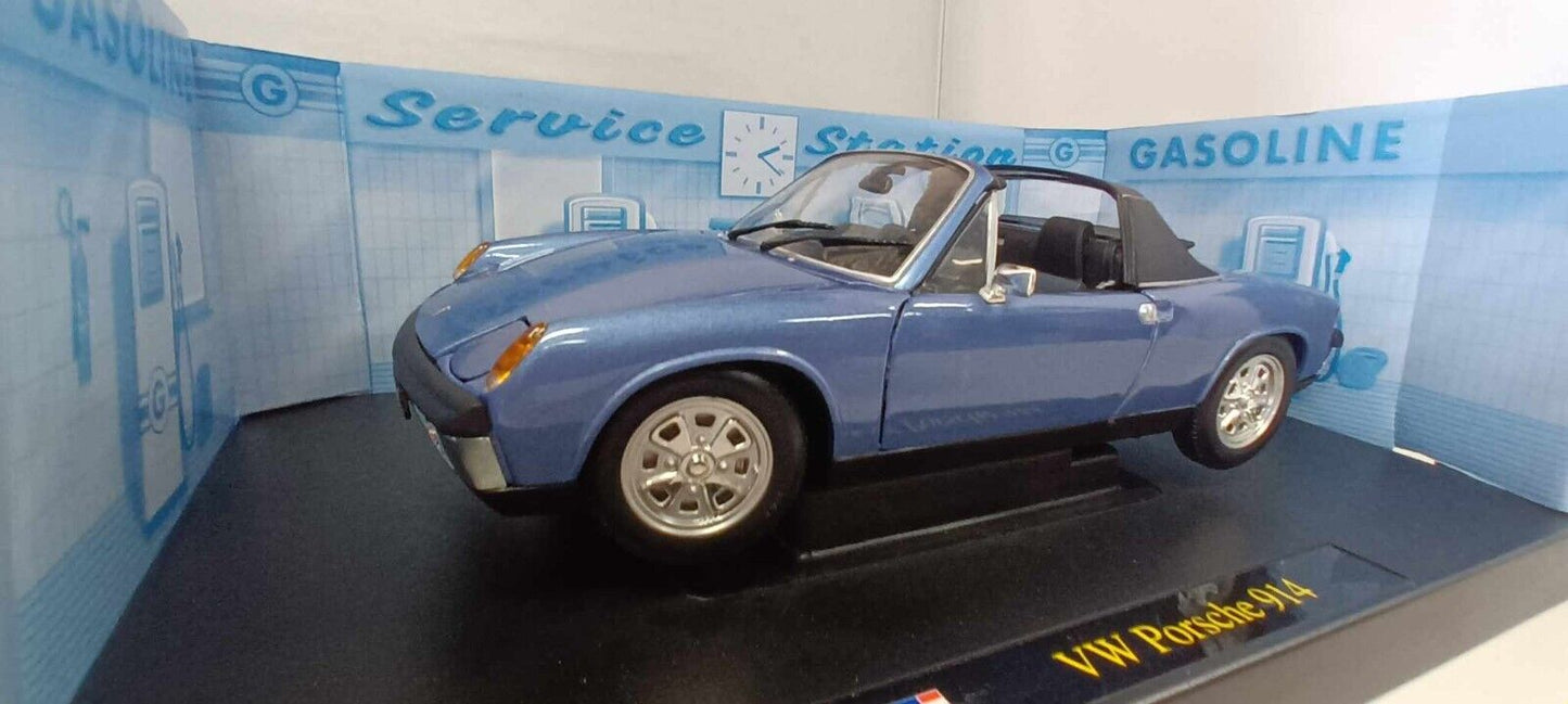 VW Porsche 914/6 Revell 1/18 Blu Metallizzato Blue Usato + Box Rara Very Rare