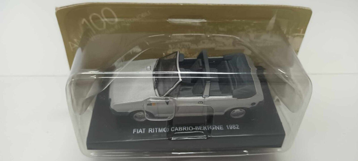 Fiat Ritmo Cabrio Bertone 1982 Silver Edicola Deagostini 1:43 Usato + Blister