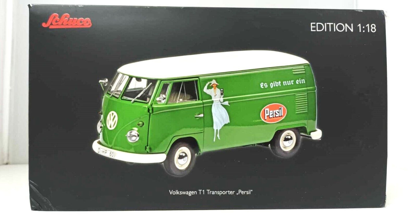 Volkswagen T1 Transporter Persil 1958 - 1963 Schuco 1/18 Verde  GM Shop