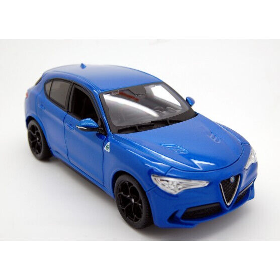Alfa Romeo Stelvio Quadrifoglio Burago 1:24 Blu Misano Nuovo