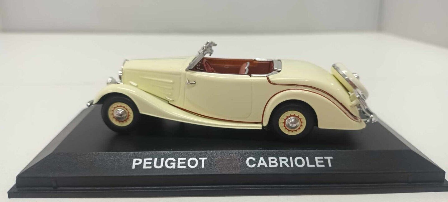 Peugeot 401 Eclipse Cabriolet 1935 Norev 1:43 Cream Crema Usato + Teca