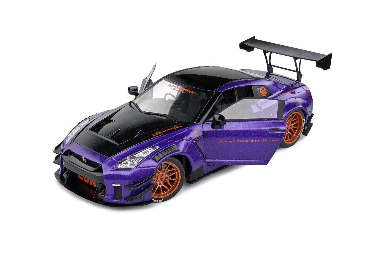 Nissan Skyline GT-R R35 Body Kit Type 2 Purplezilla 2022 Solido 1:18 Nuovo
