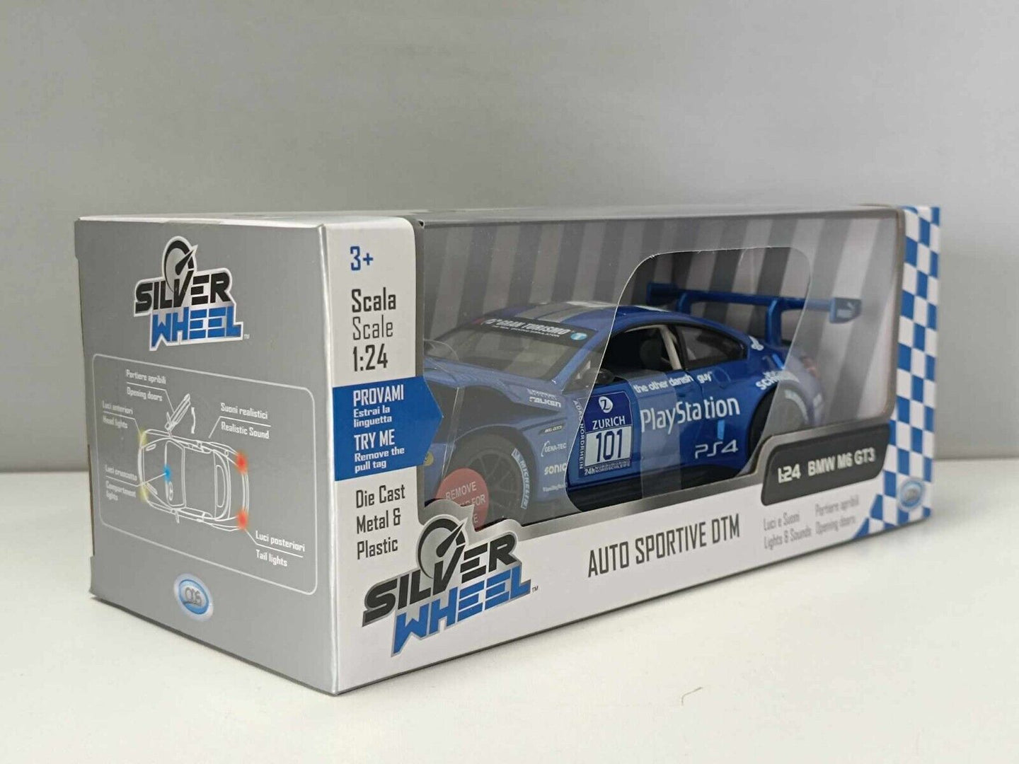 BMW M6 GT3 DTM #101 - Silver Wheel 1:24 Nuovo Very Rare Rara