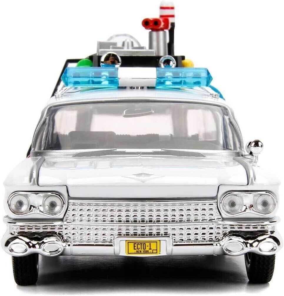 Ghostbusters Car Ecto-1 Auto Film Jada Hollywood Rides 1:24 Nuovo 1/24